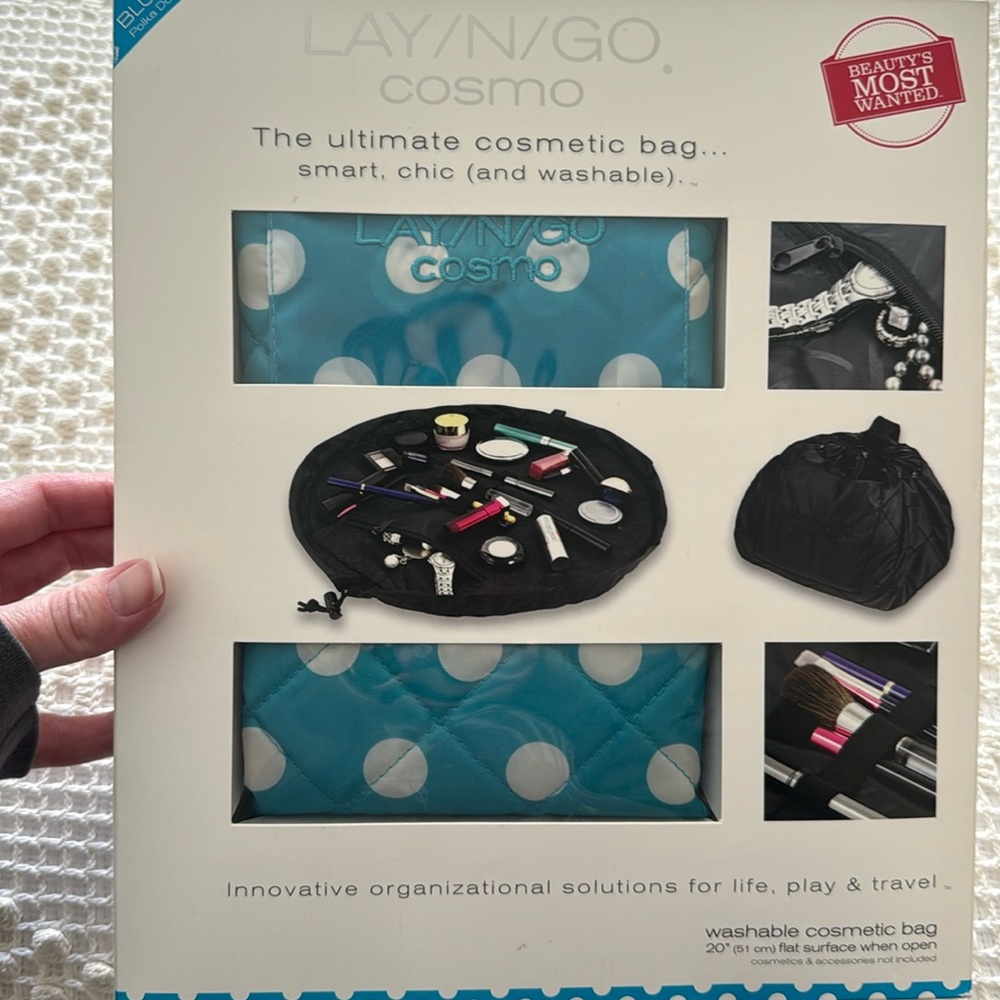 Lay/N/Go Cosmo 20” washable cosmetic bag NIB